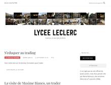 Tablet Screenshot of lycee-leclerc.fr
